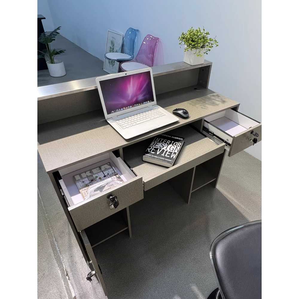 스텐 인포데스크 계산대 철제카운터 안내 병원 포스기 - 상세 이미지 4
