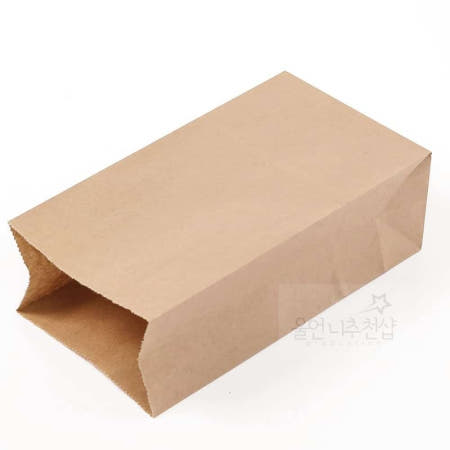 [프리지아] 무지 크라프트 봉투 100p (12x21cm) 쿠키봉투 선물포장지 핫도그봉투 각대봉투 호두과자봉투