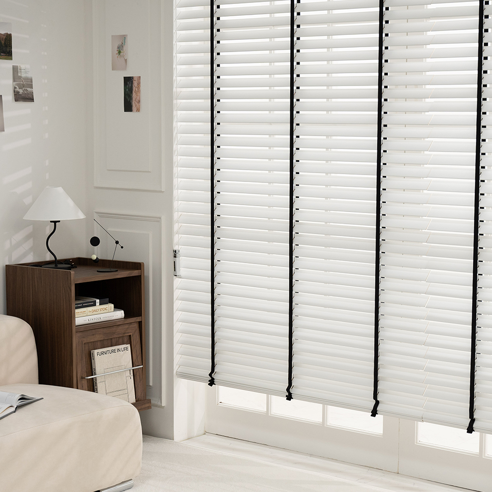 아라크네 블랙댕기 우드블라인드 밴드 리본 라인 오동 거실 안방 40x40