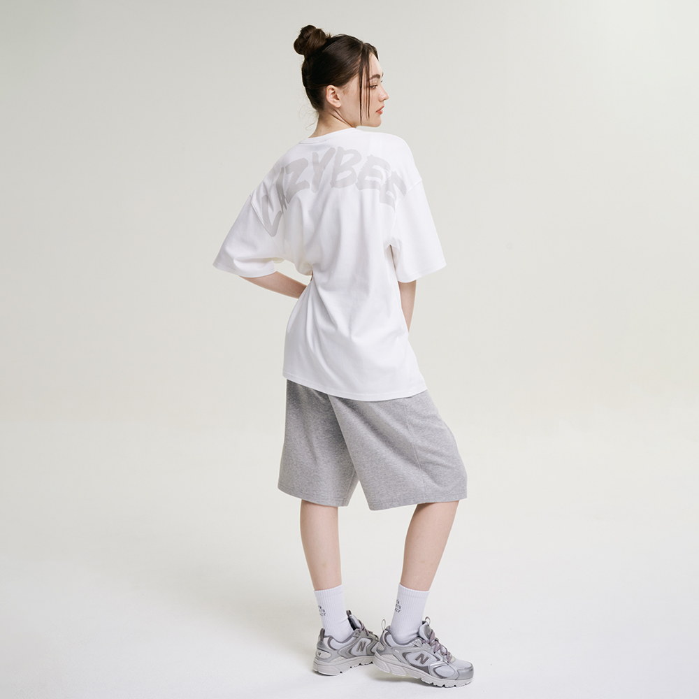 여성 남자 원턱 오버핏 버뮤다 팬츠 트레이닝 바지 짐웨어 쇼츠 운동복 밴딩 반바지 이미지 8