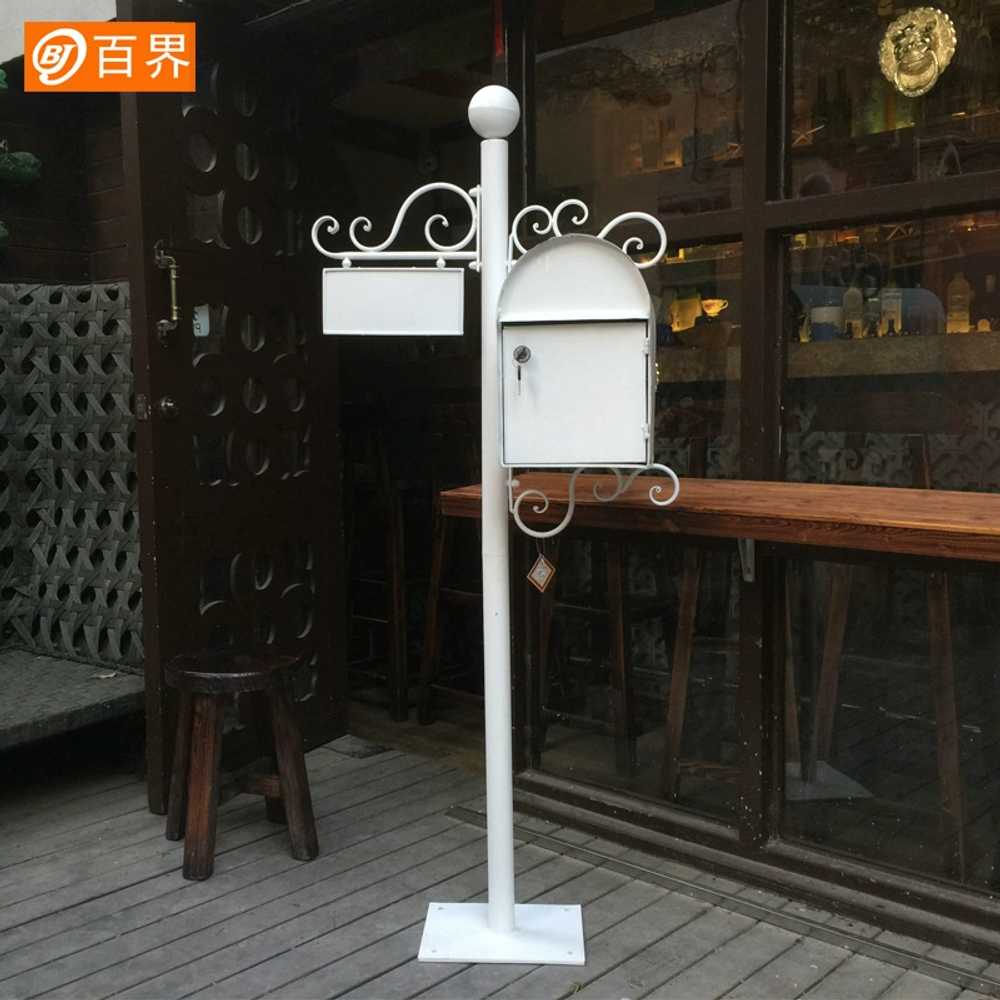 인테리어우체통 유럽 소품 빗물방지 철재 마당 고급 레드 - 상세 이미지 3
