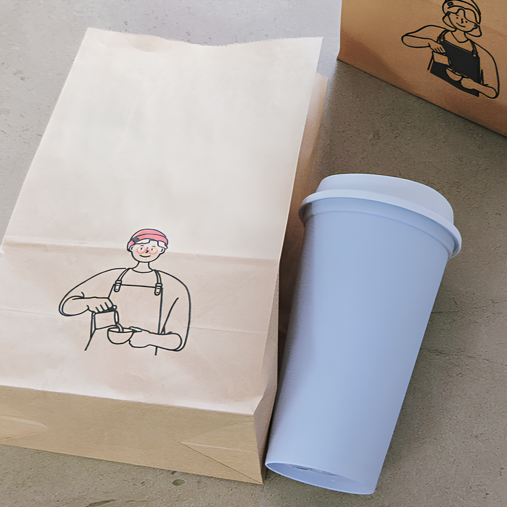 각대봉투 M방 빵봉투 소량 로고인쇄 100매 - 상세 이미지 5