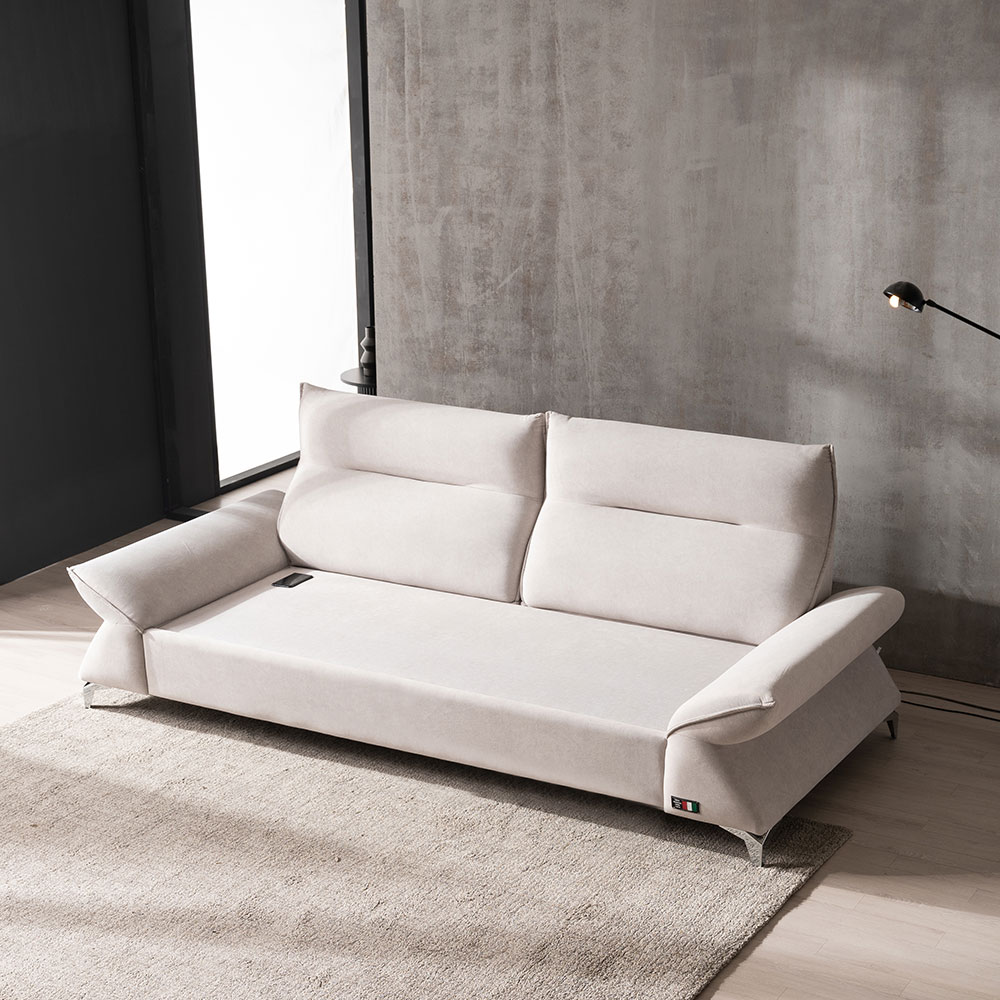 장인가구 온기 세라믹 황토볼 온열 보료 3인 아쿠아 패브릭 흙소파