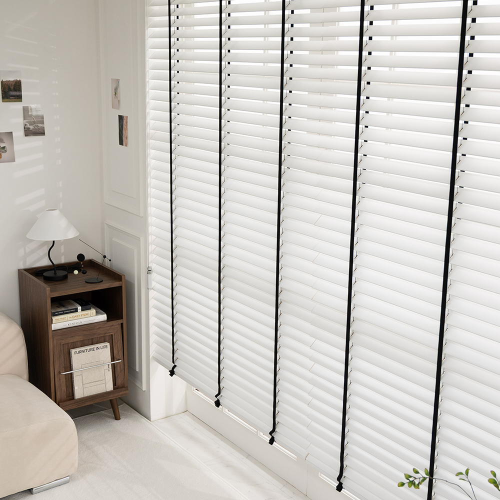 아라크네 블랙댕기 우드블라인드 밴드 리본 라인 오동 거실 안방 40x40