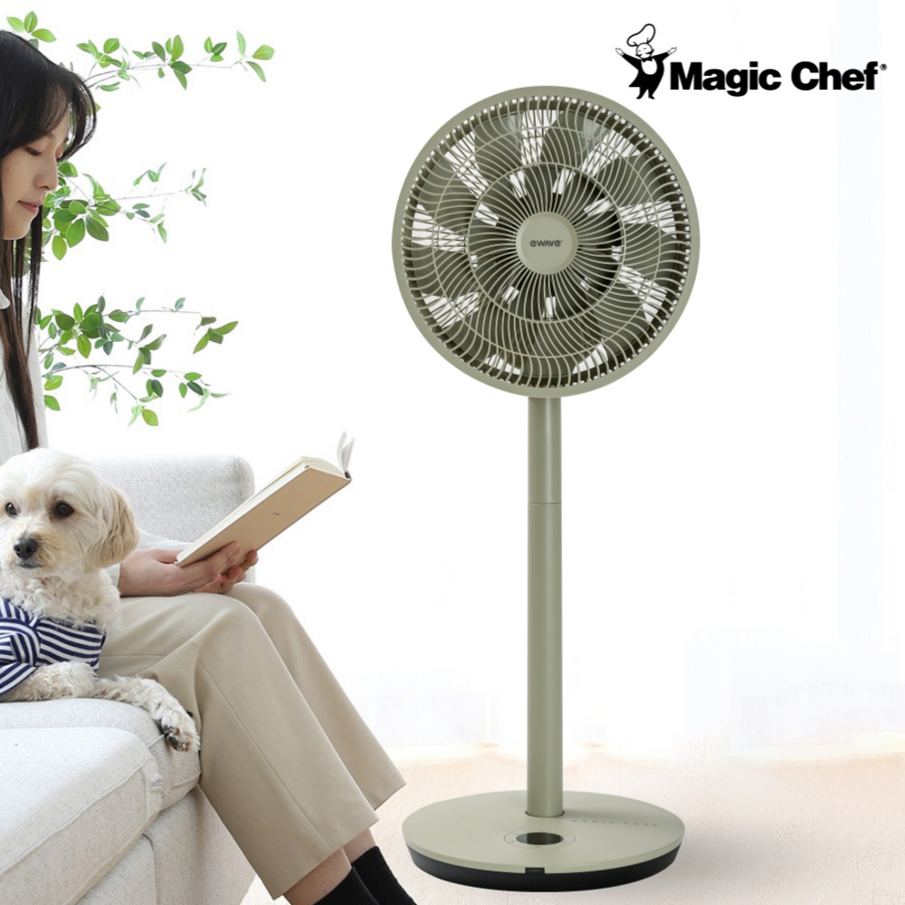 매직쉐프 무소음 선풍기 스탠드형 이중팬 리모컨 가정용 BLDC 선풍기