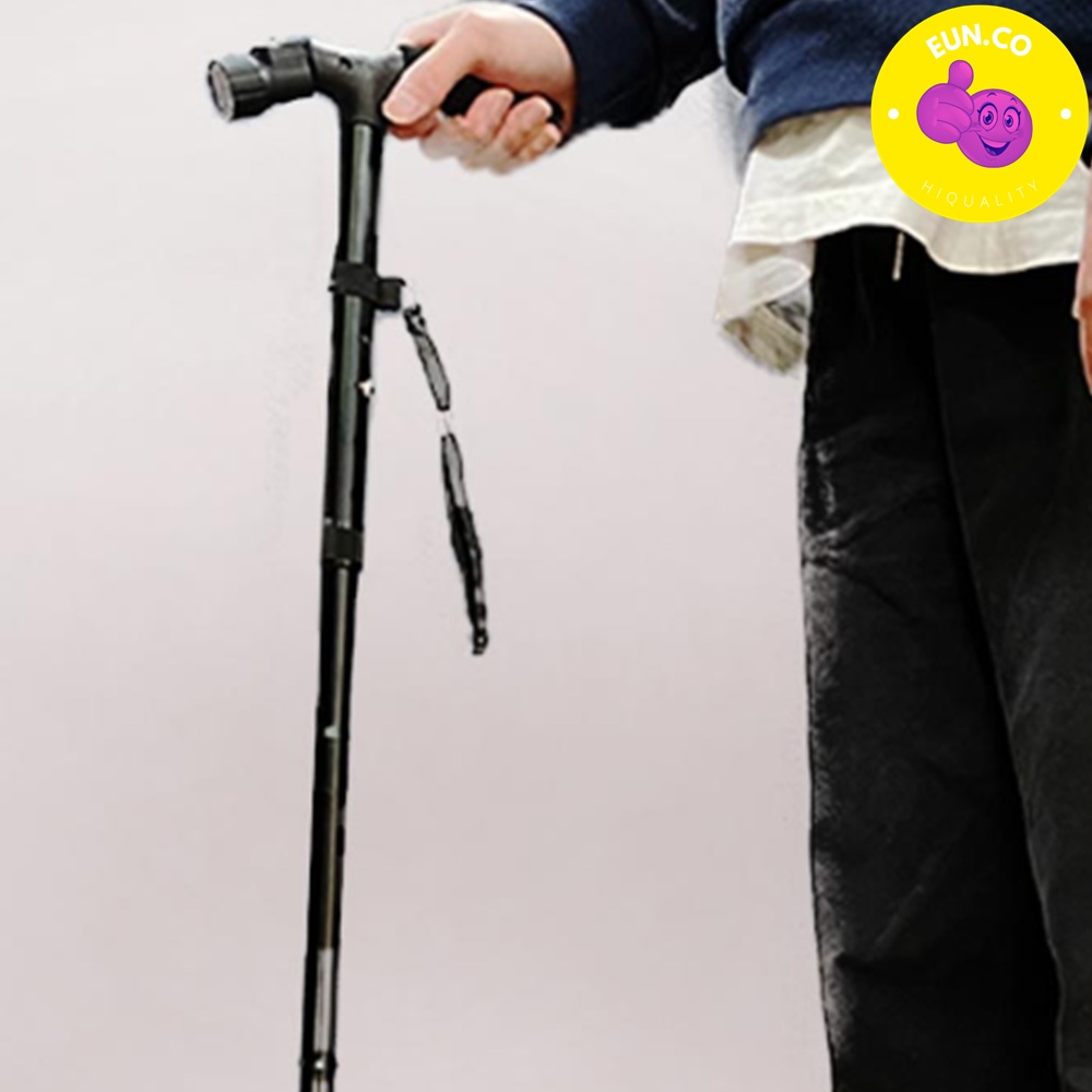 led 노인지팡이 길이조절 접이식 어르신지팡이 걷기보조기구 - 메인 이미지