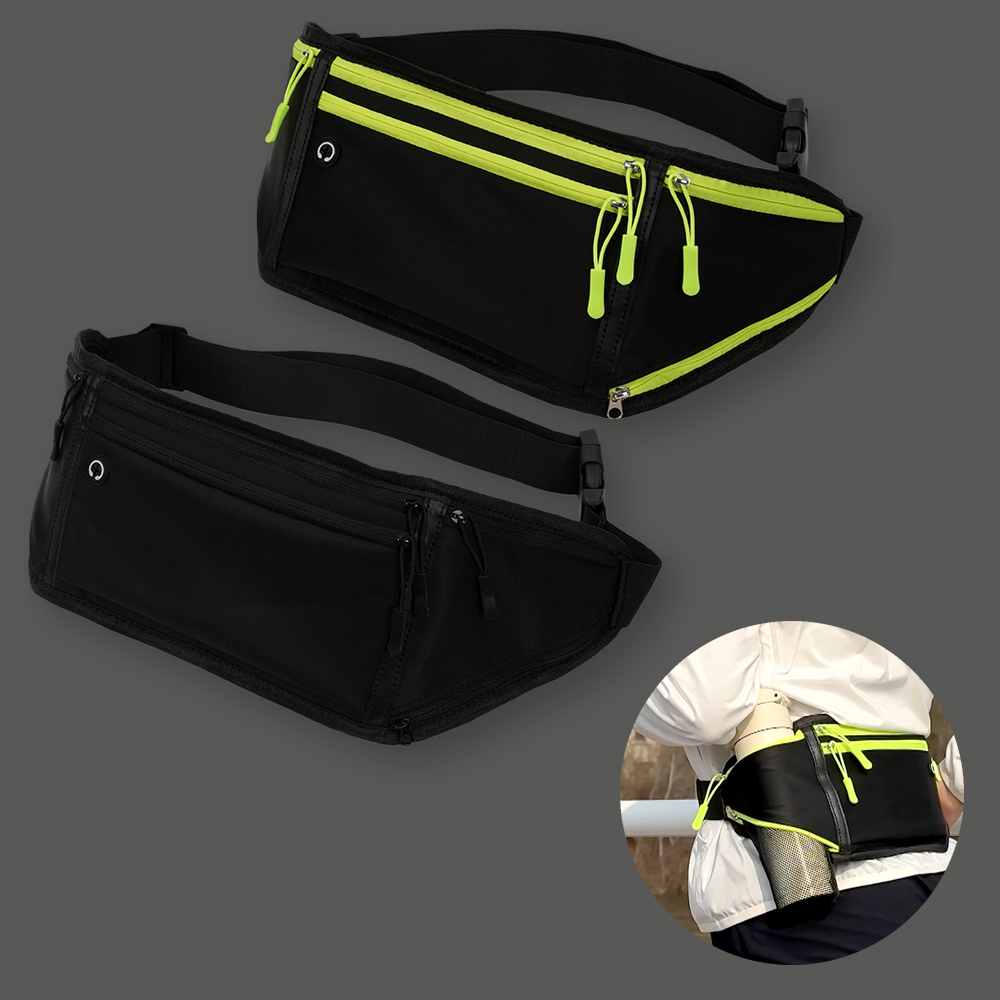 매직가방 담아가요 오리지널 블랙 1+1 스포츠 힙색 런닝 가방 물병 수납