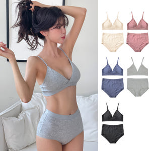 핑크앤다이아 순면 밴딩 브라렛 노와이어브라 빅사이즈 여성 속옷세트 면 브... 착용 후기 | 사이즈/핏 총정리 - 상품 이미지 1