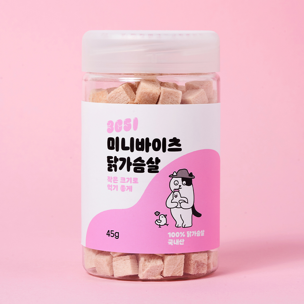 3651 미니바이츠 고양이 트릿 간식 국내산 닭가슴살, 45g, 1개 제품 이미지