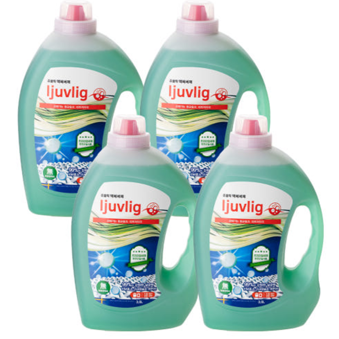 알칼리세탁세제 땀 수건 빨래 쉰내 3L 4개 드럼세탁기 통돌이 겸용