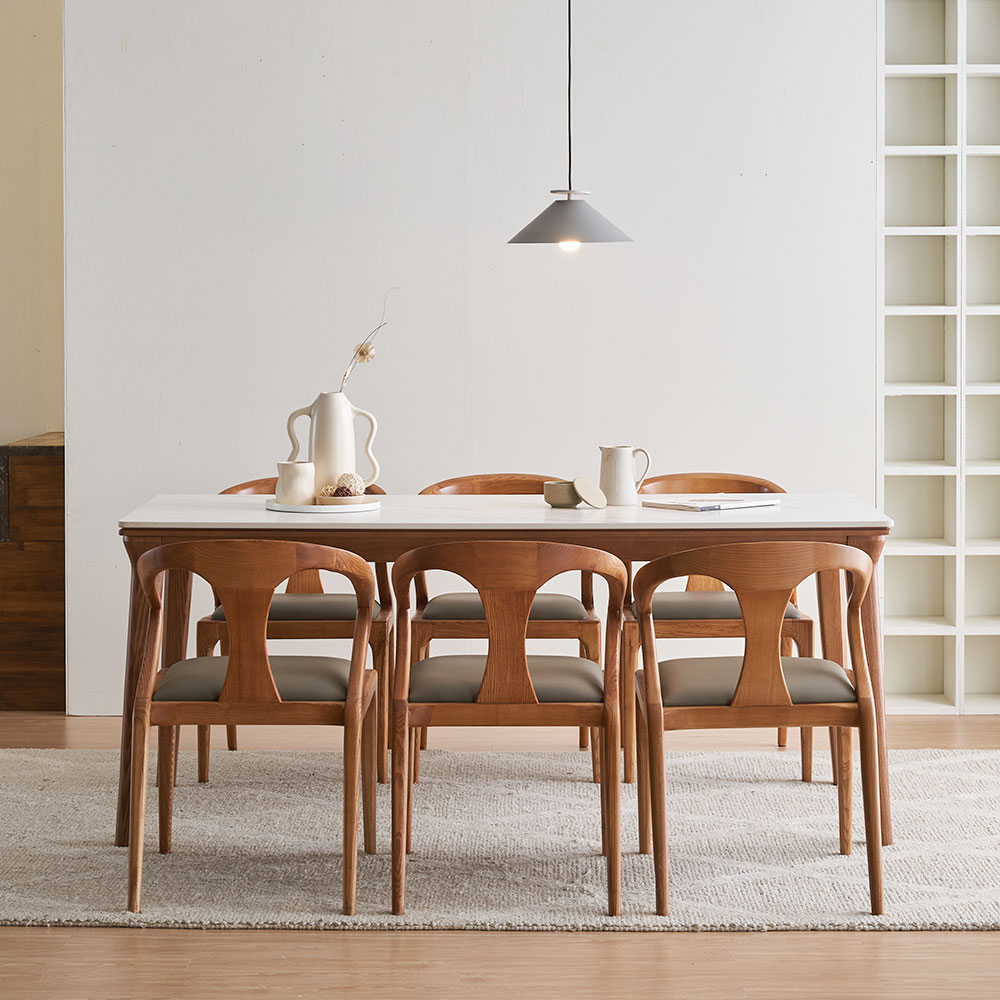 장인가구 바이송 애쉬 원목 3인 식탁 벤치 의자