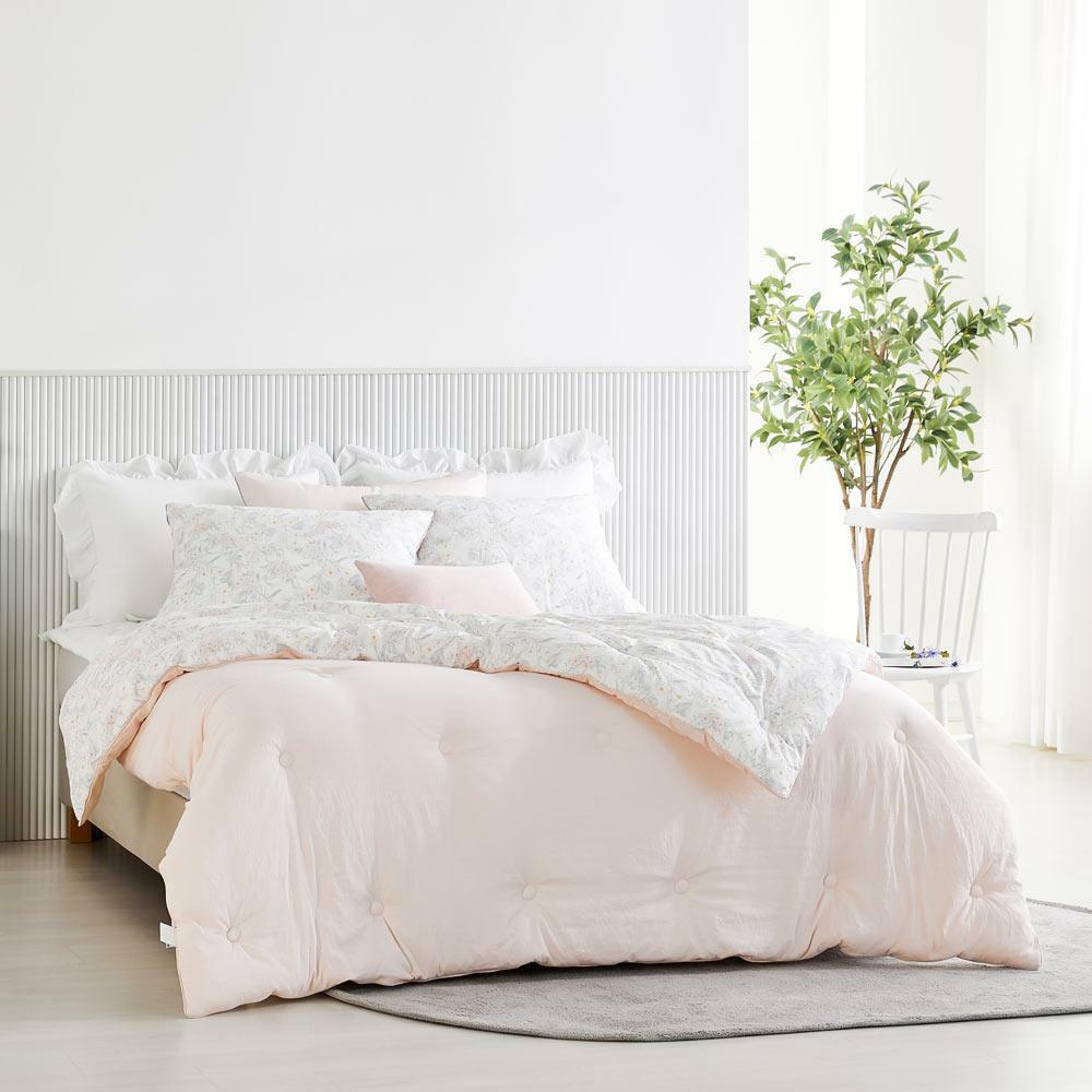 [메종노아] 메르시 모달 컬렉션 SS! 차렵이불+베개커버 세트 (슈퍼싱글, 세이지민트미스티블루릴리핑크중택1)