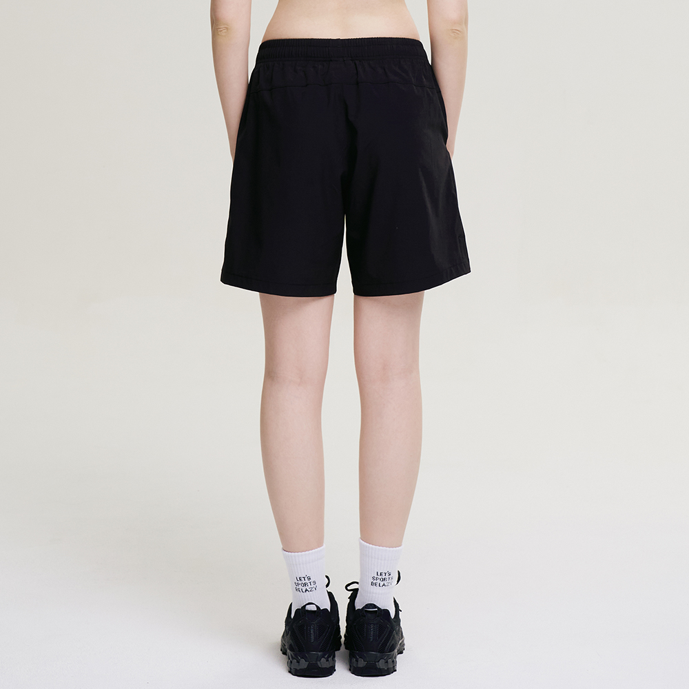 여성 운동반바지 에어로 엑티브 쇼츠 헬스복 러닝복 기능성 반바지 공용 블랙 - 상세 이미지 3