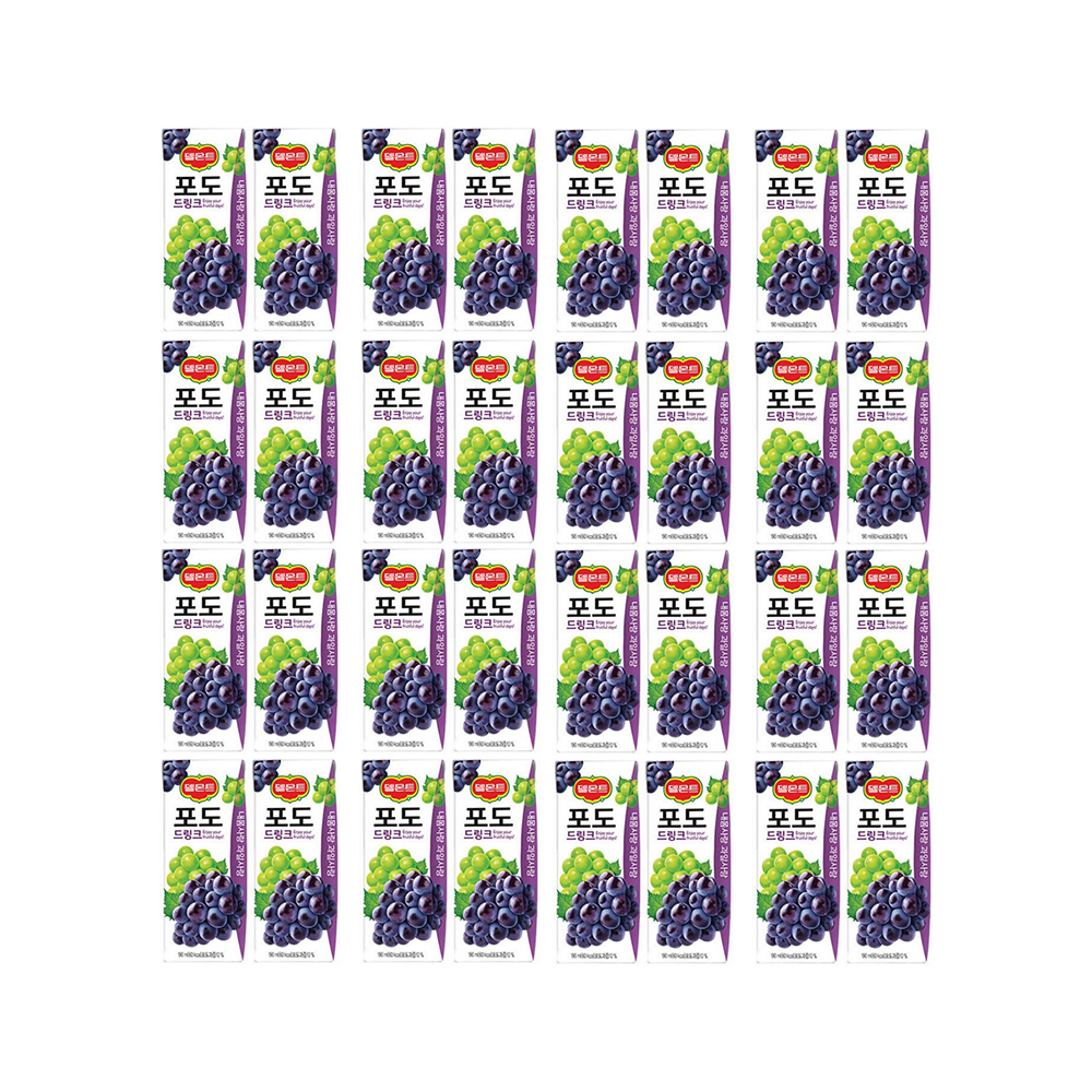 델몬트 드링크팩 포도 190ml 32개 과일쥬스 특가할인 - 상품 이미지