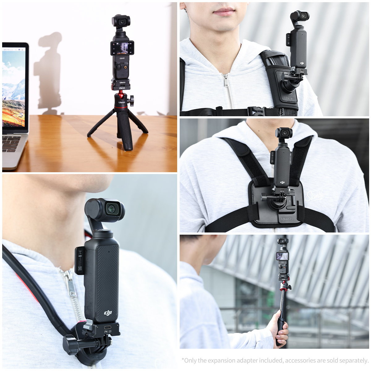 울란지 PK-10 DJI 오즈모포켓3 전용 프롱 마운트 C타입 베이스 충전 데이터 전송 - 상세 이미지 2