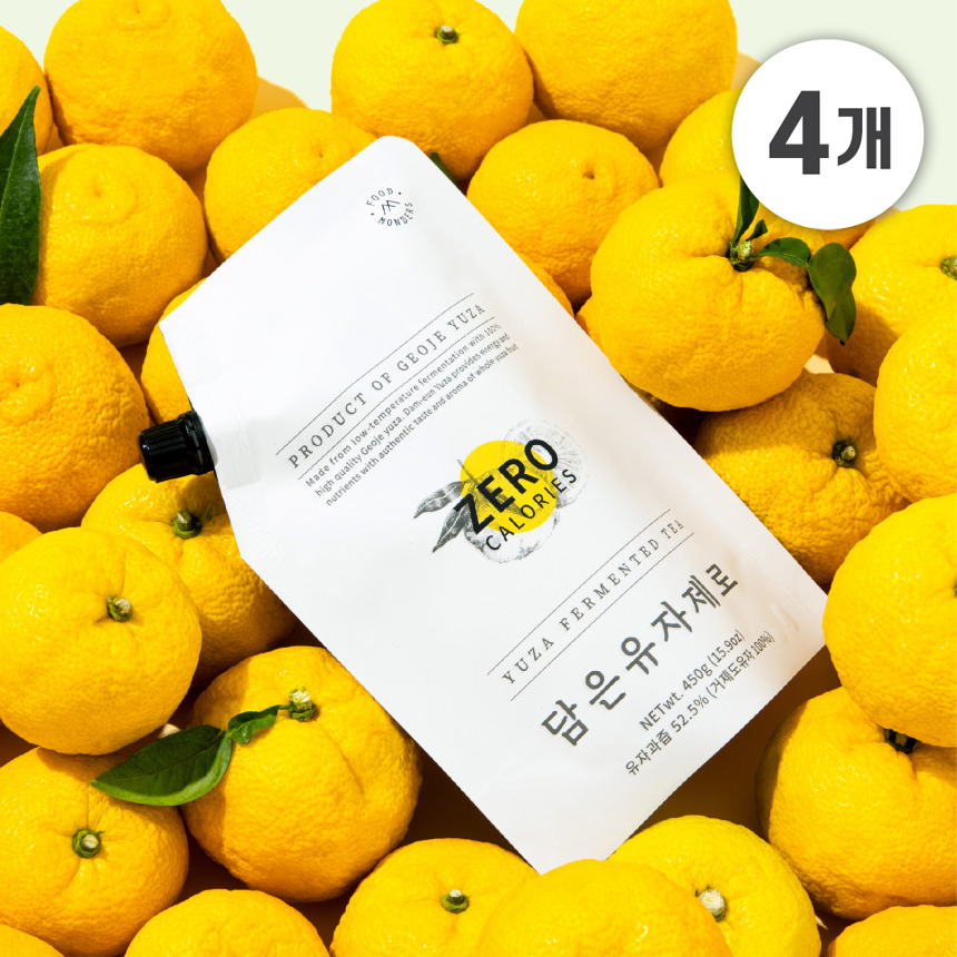 몬더스 거제도 담은유자 제로 450g, 4개