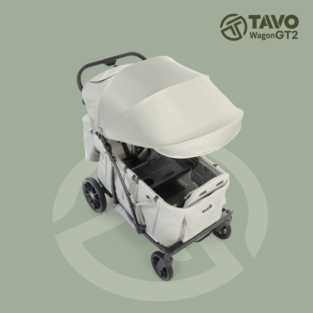 [누비앤타보] TAVO 웨건GT2 유모차형 웨건 디럭스급 연년생 등하원용 GT2 헤이즐그린+사은품세트