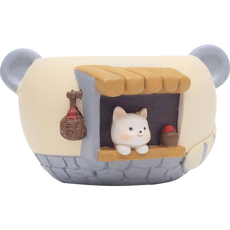 귀여운 고양이 여우 소형 화분 베란다텃밭  귀여운 고양이 선술집 화분 - 상세 이미지 2