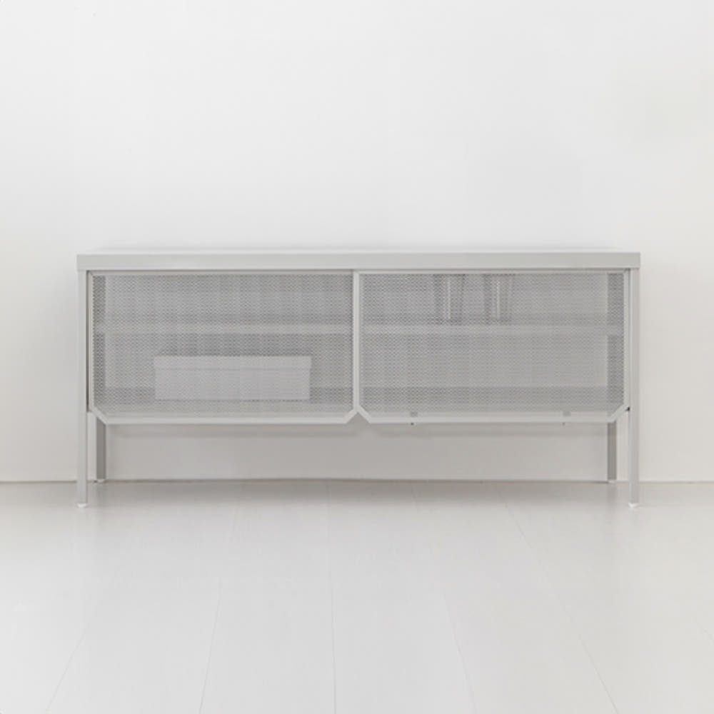 CHAPUL 캐비넷 수납장 1225x395x560mm, 2단, 라이트그레이 8757.3664 - 메인 이미지