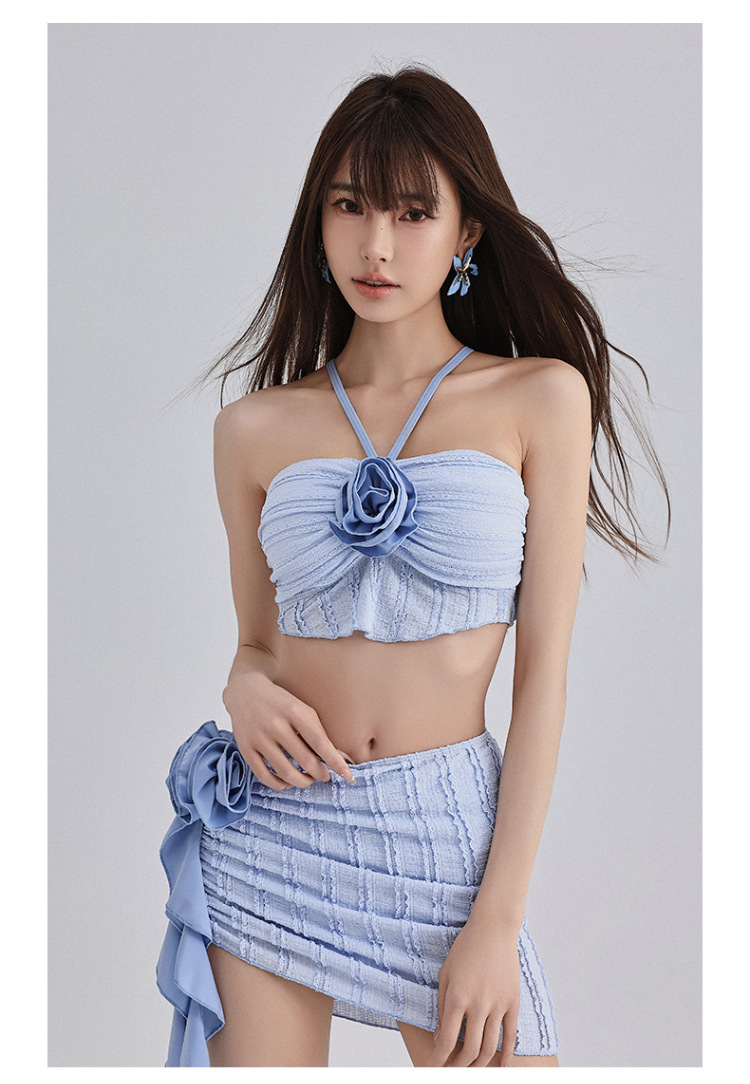 [2색]🏝️러블리 인싸템 3PCS 비키니 세트💖 슬림핏 & 군살 커버 효과 상세 이미지 9