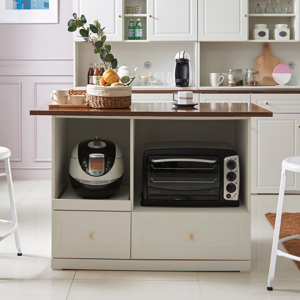 장인가구 다이닝 아일랜드 식탁(광파렌지대형)