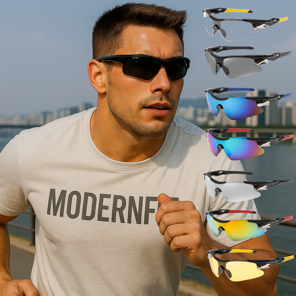 러닝 선글라스 자외선차단UV 7컬러 고글 마라톤 싸이클 라이딩 등산 골프 초경량