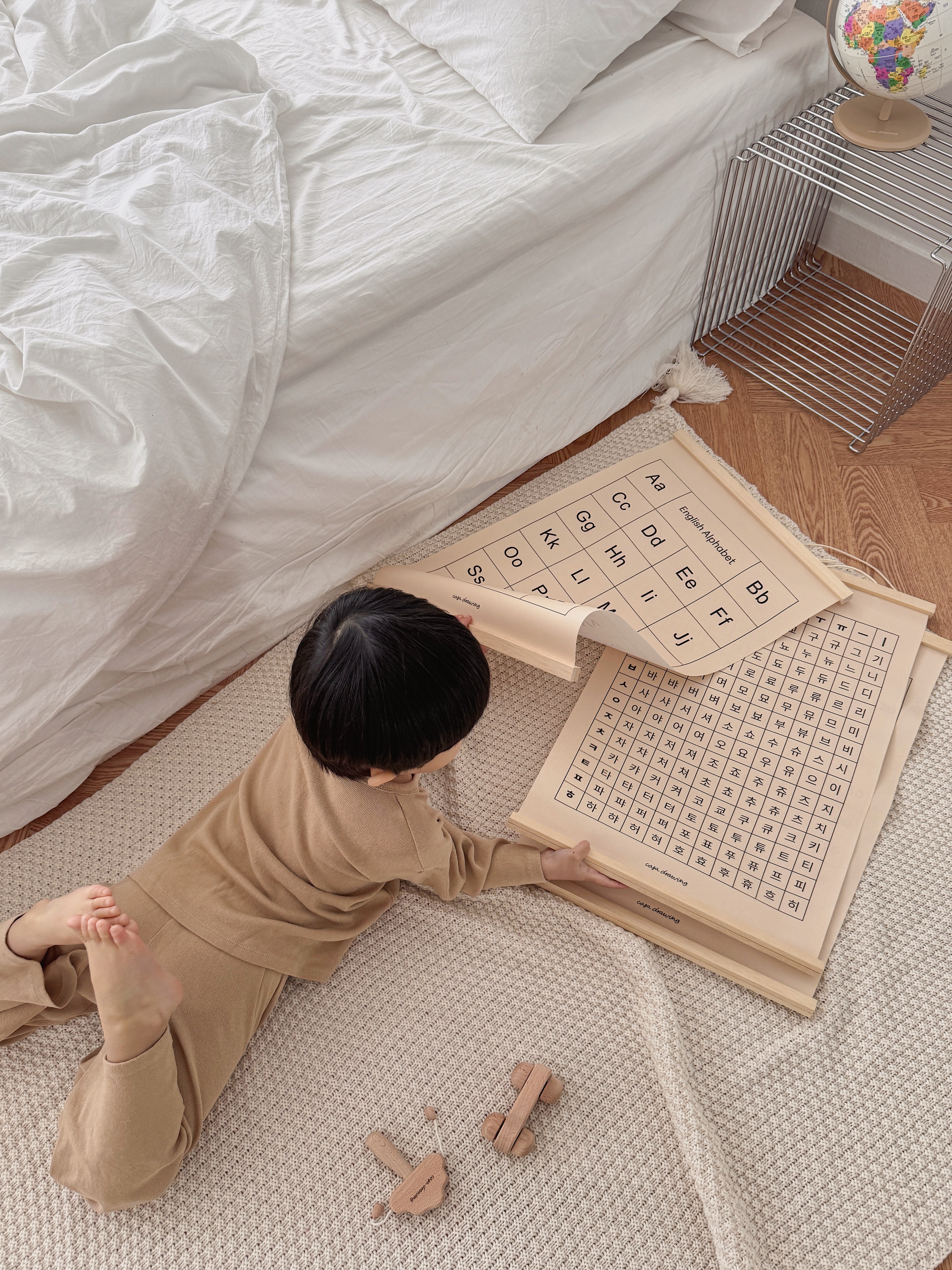 까사드로잉 유아 어린이 언어 학습벽보 한글 영어 숫자 읽기 SET 이미지 7