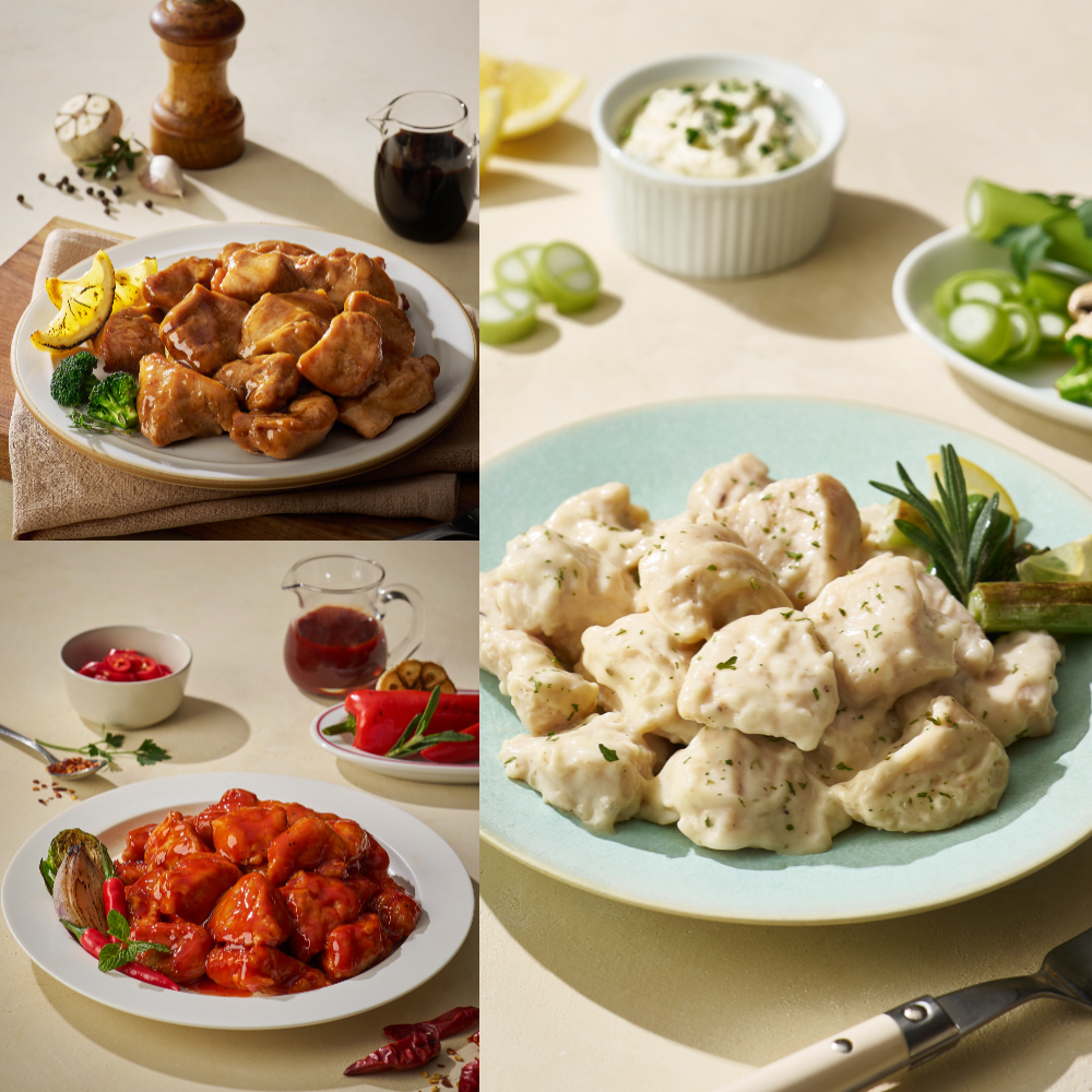 한입닭가슴살 3종 각 4팩 (대파크림치즈 4팩+숯불구이 4팩+스윗불닭 4팩)