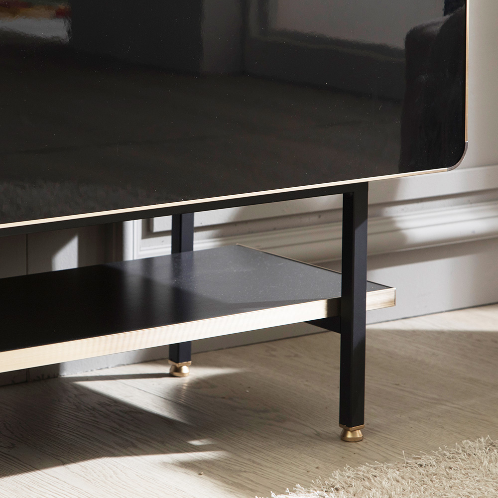 장인가구 컬렉 라운드 선반 티비다이 높은 거실장 1800