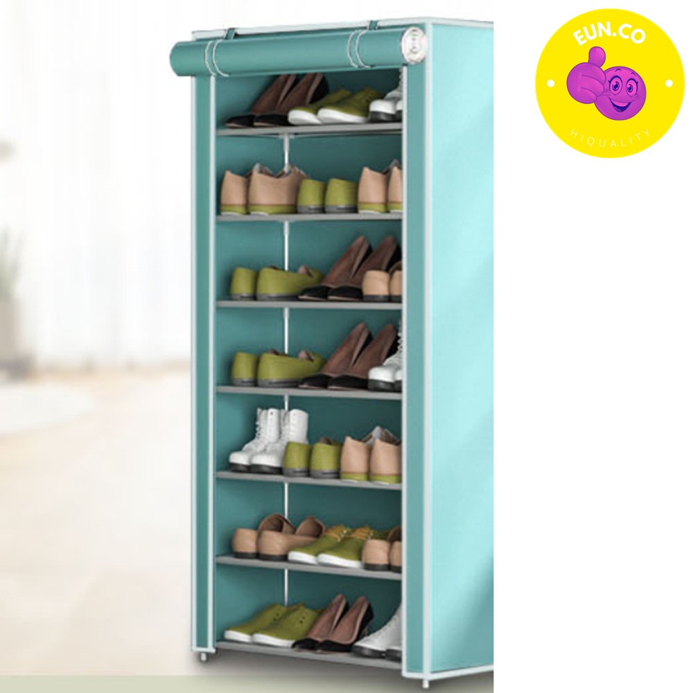 오픈형 틈새 신발장 롤업 8단 신발보관함 풀커버 신발정리대 구두 운동화 정리
