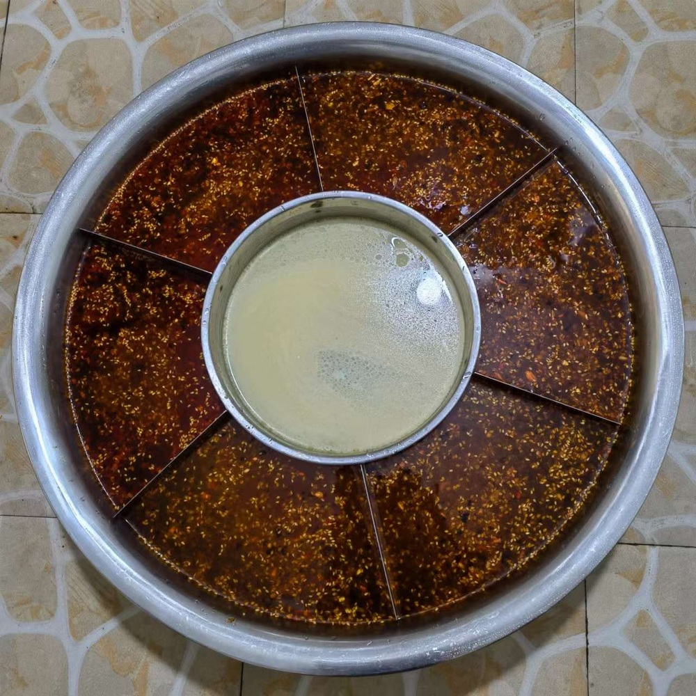 어묵냄비 칸막이 업소용 꼬치 오뎅바 분리형 국물 그리드 42cm 5구 냄비(단맛 수프) 레시피 포함 - 상품 이미지