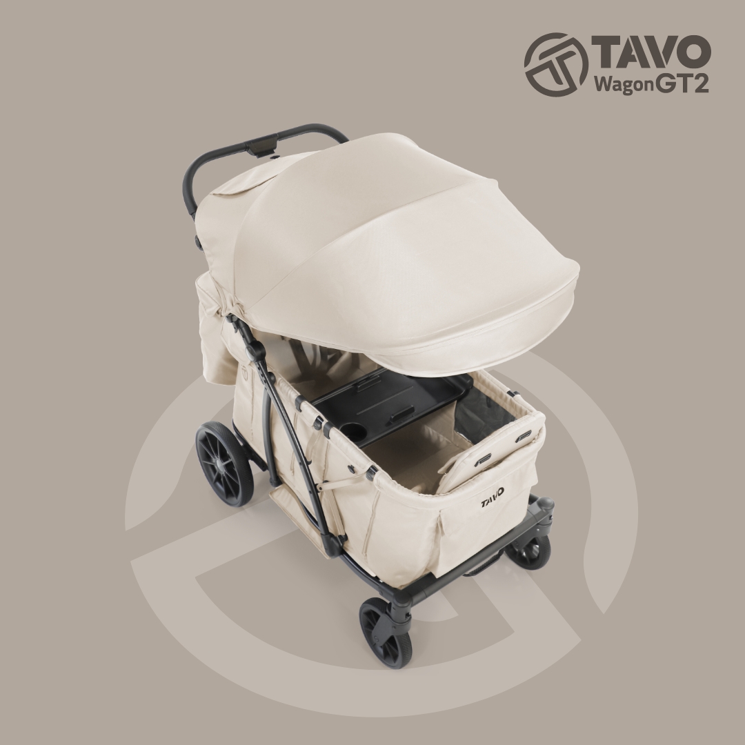 [누비앤타보] TAVO 웨건GT2 유모차형 웨건 디럭스급 연년생 등하원용 GT2 베이지+사은품세트