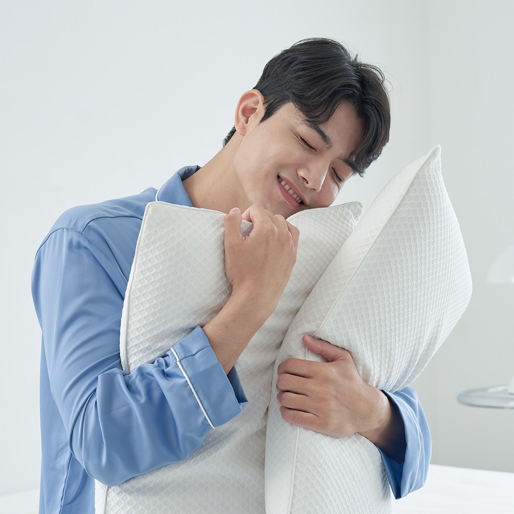 통기성 5배 듀라론 냉감 베개커버 트레이시 아이스 라텍스 메모리폼 베개커버 이미지