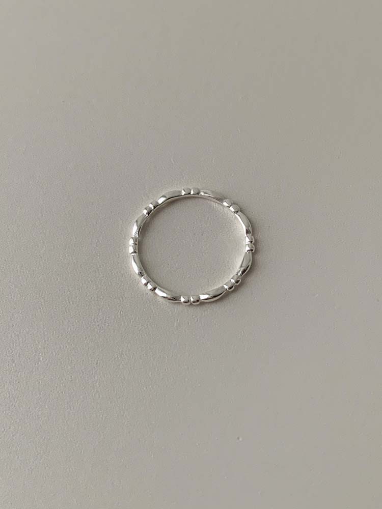 셀프러브 레이스 레이어드 반지 - 실버925 기본 민자 심플 1mm 열손가락 은실반지 이미지 4