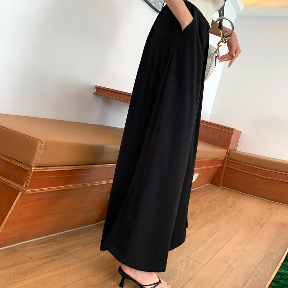 도블리 찰랑 밴딩 와이드 팬츠 - 상세 이미지 3