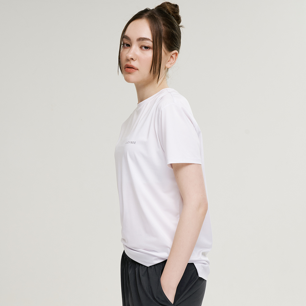 여성 에어로터치 기능성반팔 운동복 헬스복 짐웨어 러닝용 반팔 공용 화이트 - 상세 이미지 5