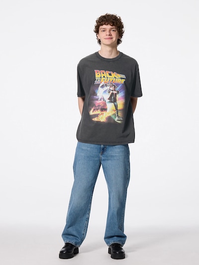 지유 반팔티 워시드 그래픽 T 5부 소매 MOVIE 백 투 더 퓨처 유니섹스 티셔츠 356991 - 상세 이미지 2