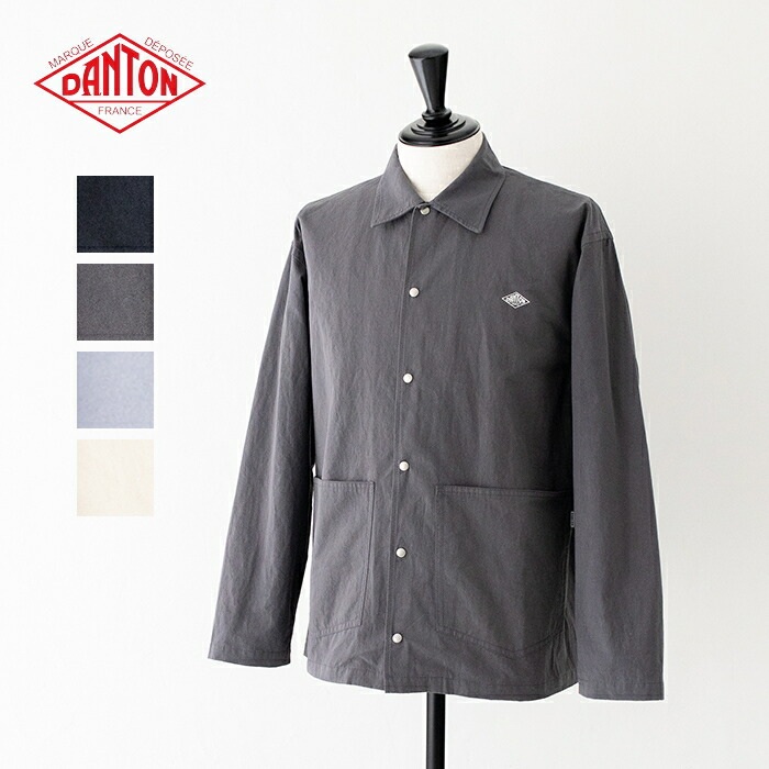 단톤 남성 코튼 린넨 커버올 셔츠 DT-B0240WCL CHARCOAL 42