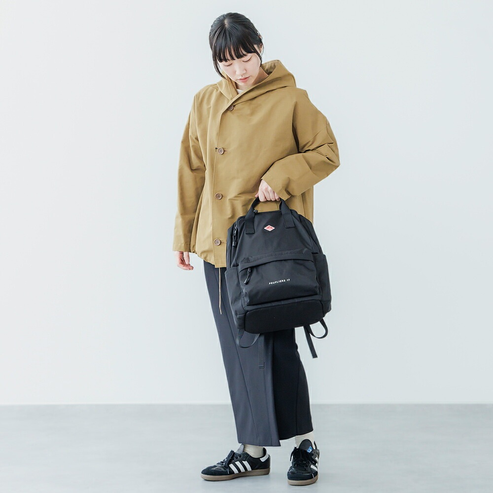 단톤 백팩 PEUPLIERS17 트윌 백팩 25SS 노트북가방 남여공용 BLACK 이미지 7