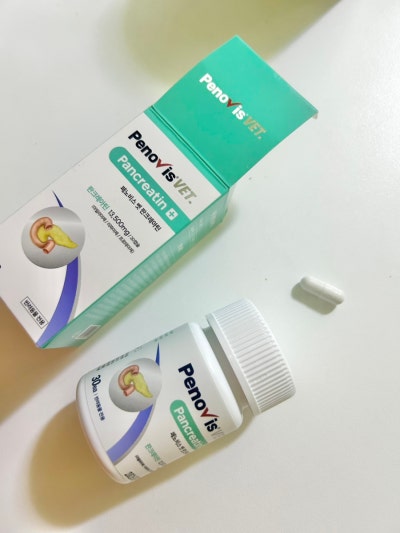 페노비스 고양이 강아지 췌장 보조제 소화 효소 소화불량 캡슐 췌장영양제 판크레아틴