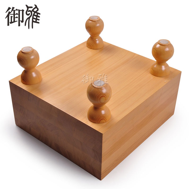 좌식 바둑테이블 원목 장기판 세트 입문자용 기원 대국 15CM 두꺼운 체스판 세트 - 상세 이미지 3