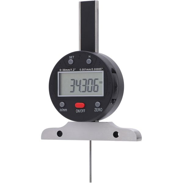 디지털 깊이 게이지, 0-30mm/1.2인치 범위, 0.001mm/0.00005인치 정확도, USB 포트가 있는 전자 측정 도구, 작업을 위한 미터법 및 제국 도구... 