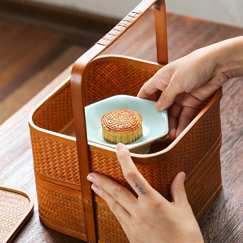 일본 고급형 대나무 피크닉바구니 김밥 도시락 보관 바스켓 - 상세 이미지 2