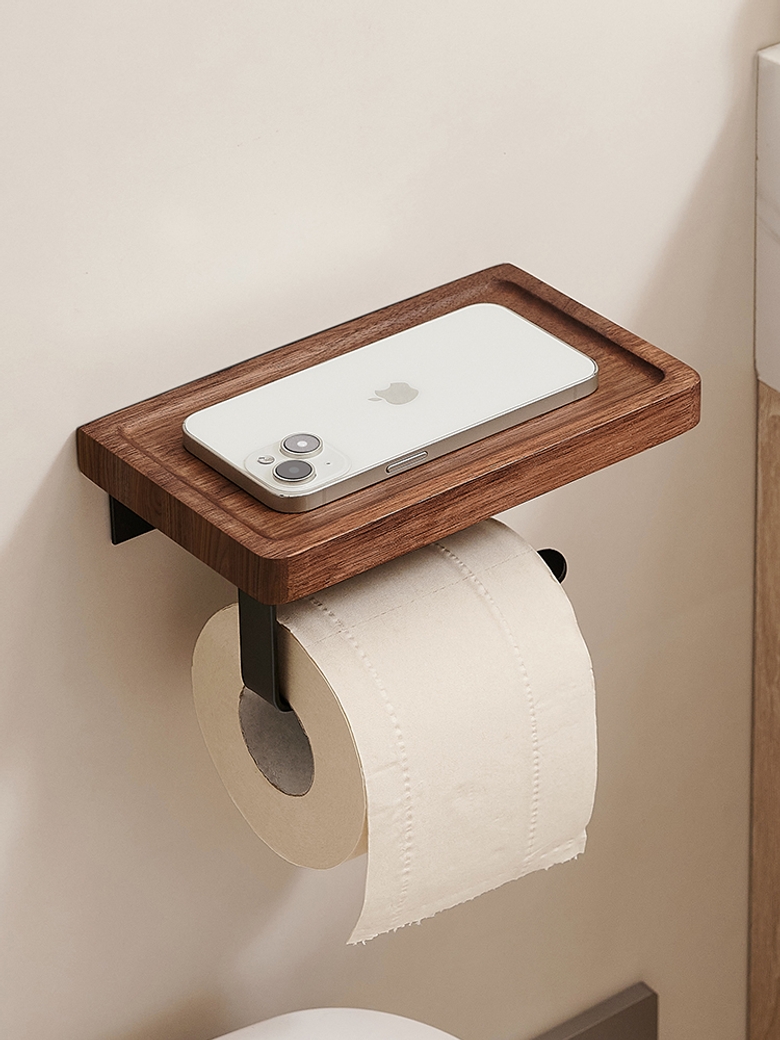 원목 두루마리 휴지걸이 화장실 화장지 욕실 선반형 교체