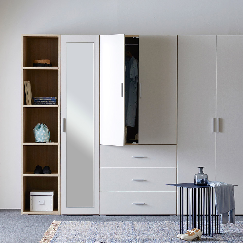 장인가구 시크 키큰장 옷장 800 서랍형 - 상품 이미지