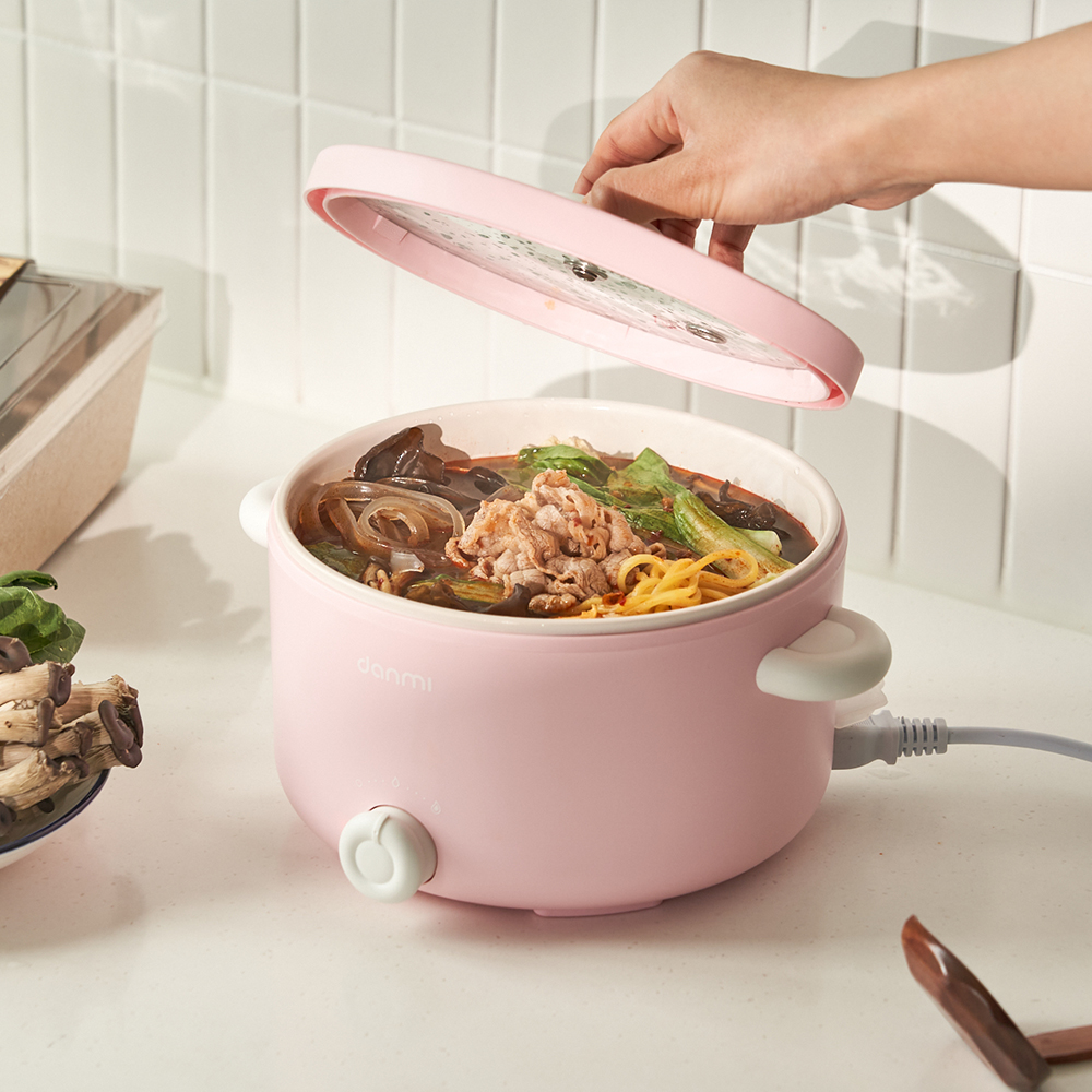 단미 마카롱쿠커 멀티쿠커 라면포트 여행용 캠핑용 샤브샤브 전기냄비 2L