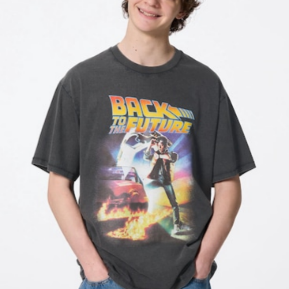 지유 반팔티 워시드 그래픽 T 5부 소매 MOVIE 백 투 더 퓨처 유니섹스 티셔츠 356991 - 상품 이미지