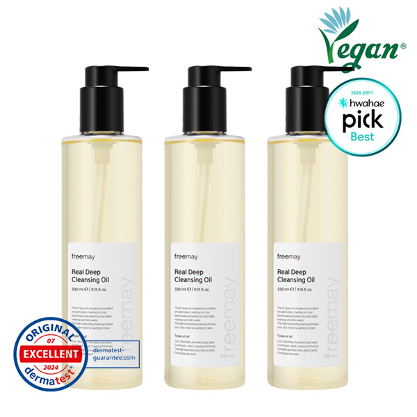 프리메이 리얼 딥 클렌징 오일 330ml, 3개 - 상품 이미지