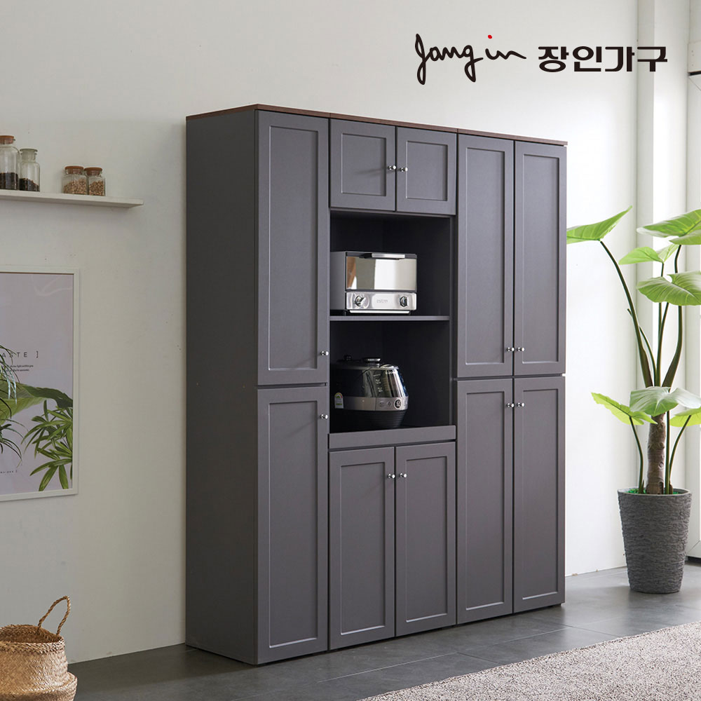 장인가구 쉐프GR 1800 렌지대+수납장+틈새장 - 상세 이미지 3