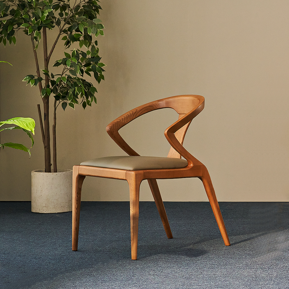 장인가구 바이송 애쉬 원목 1인 예쁜 카페 주방 인테리어 편한 식탁 의자